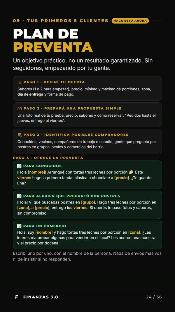 Plan para tus primeros 5 clientes